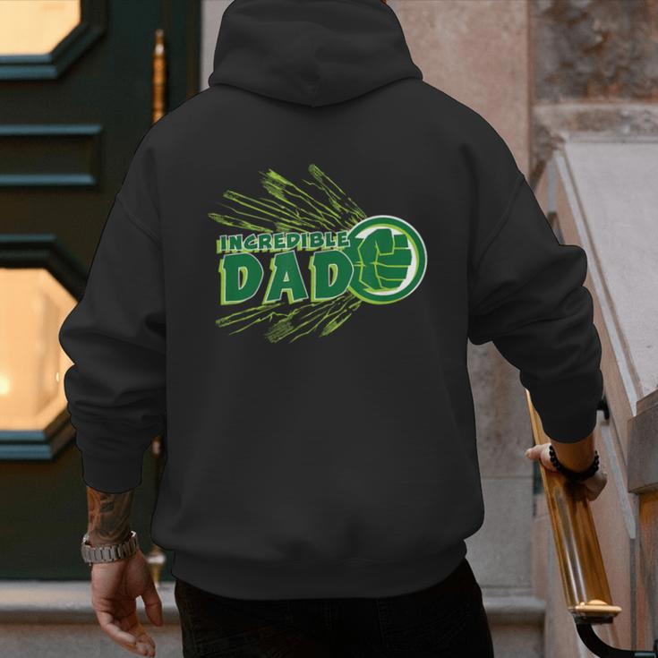 Marvel Hulk Incredible Dad Family Trip Vacation Father's Day Men's Hoodie Back Print