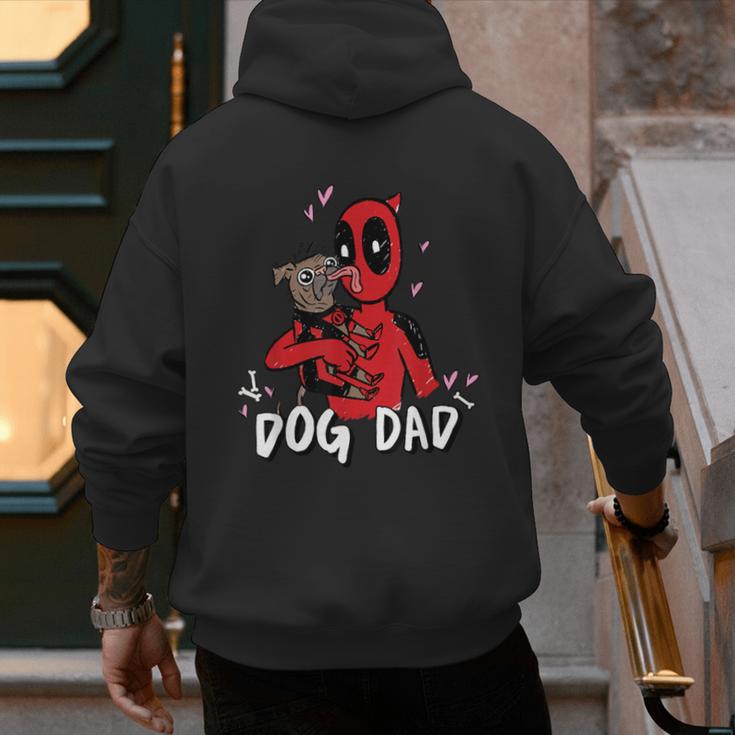 Marvel Super Heroes Pets Deadpool Loves Dogpool Dog Dad Men's Hoodie Back Print