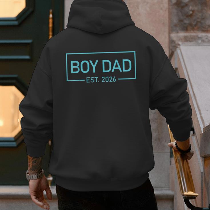 Men Boy Dad Est 2026 Newborn Daddy Father Baby Boy Son Men's Hoodie Back Print Men Boy Dad Est 2026 Newborn Daddy Father Baby Boy Son Men's Hoodie Back Print