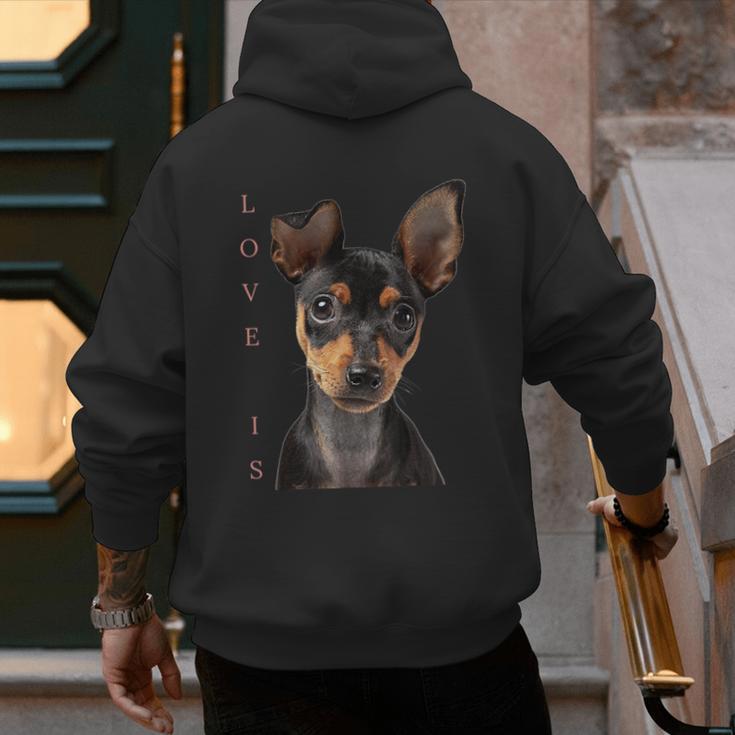 Miniature Pinscher Shirt Dog Mom Dad Tshirt Love Puppy Pet Men's Hoodie Back Print Miniature Pinscher Shirt Dog Mom Dad Tshirt Love Puppy Pet Men's Hoodie Back Print