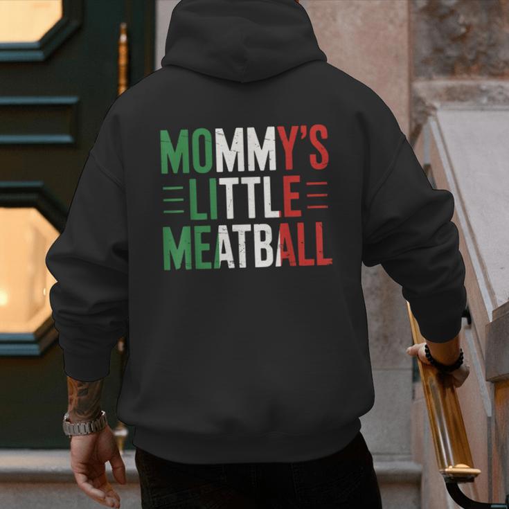 Mommy's Little Meatball Italian Quote Family Dad Mom Kids Men's Hoodie Back Print
