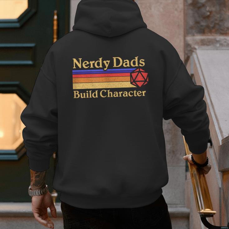 Nerdy Dads Dice For Tabletop RPG New Father Men's Hoodie Back Print