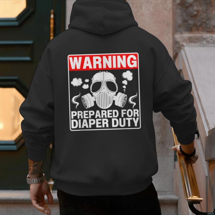 New Dad Prepared For Diaper Duty Daddy Diaper Duty Men's Hoodie Back Print New Dad Prepared For Diaper Duty Daddy Diaper Duty Men's Hoodie Back Print