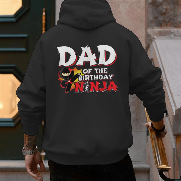 Ninja Birthday Party Dad Of The Birthday Ninja Small Men's Hoodie Back Print