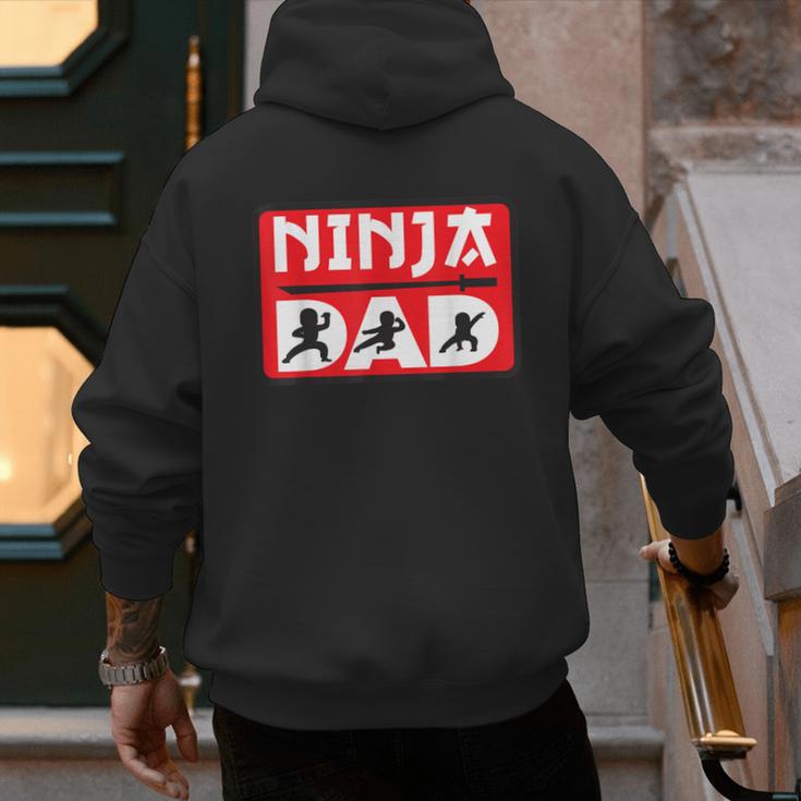 Ninja Dad Matching Family Ninja Warrior Men's Hoodie Back Print