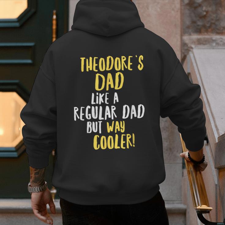 Theodore's Dad Text Men Boys Men's Hoodie Back Print