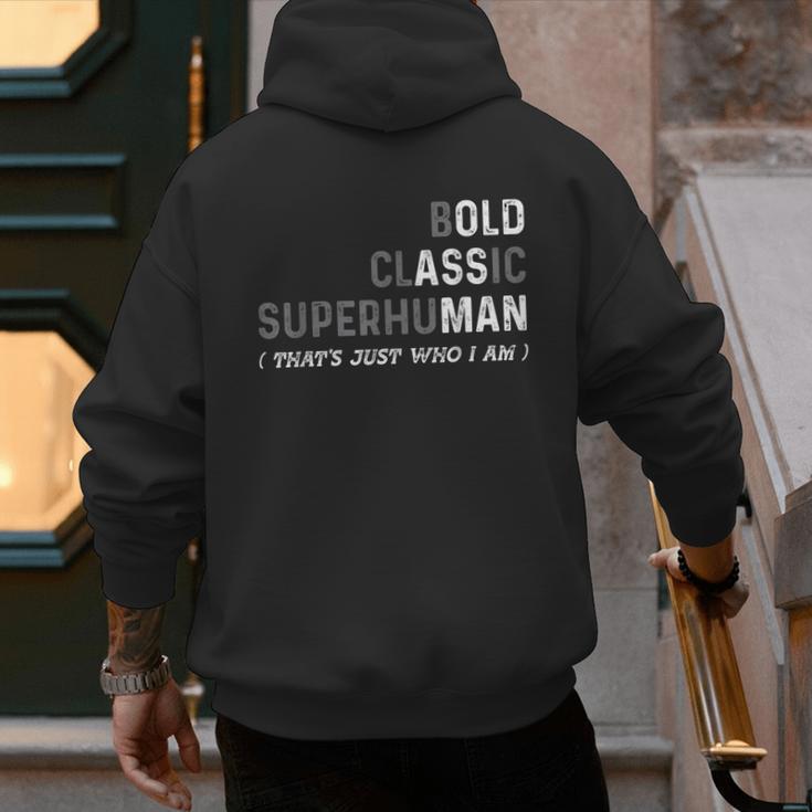Old Man Gag Dad Father's Day Husband Birthday Grandpa Men's Hoodie Back Print