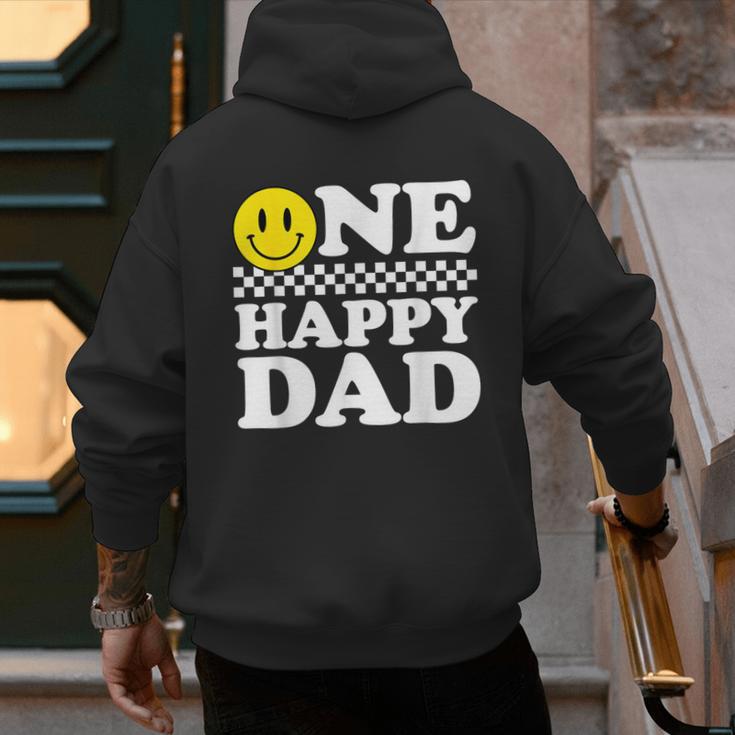 One Happy Dude Dad 1st Birthday Family Matching Men's Hoodie Back Print
