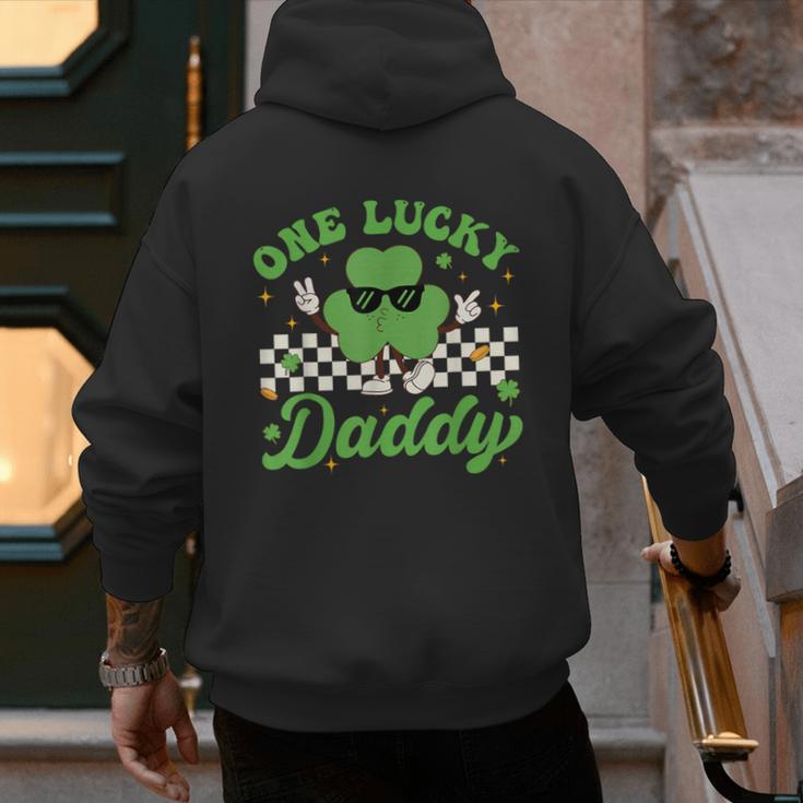One Lucky Daddy St Patricks Day Dad Father Men's Hoodie Back Print