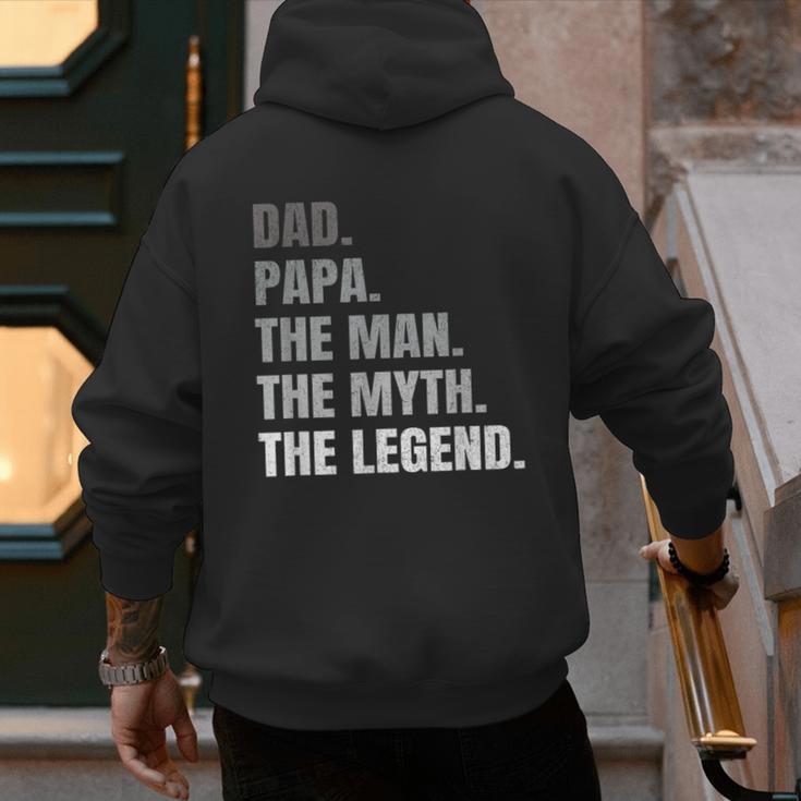 Papa Dad Legend Men Grandpa Christmas Father's Day Birthday Men's Hoodie Back Print Papa Dad Legend Men Grandpa Christmas Father's Day Birthday Men's Hoodie Back Print