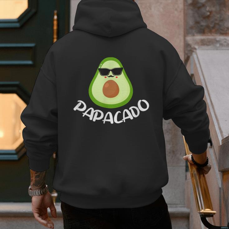 Papacado Avocado Dad Daddy Father's Day Men's Hoodie Back Print