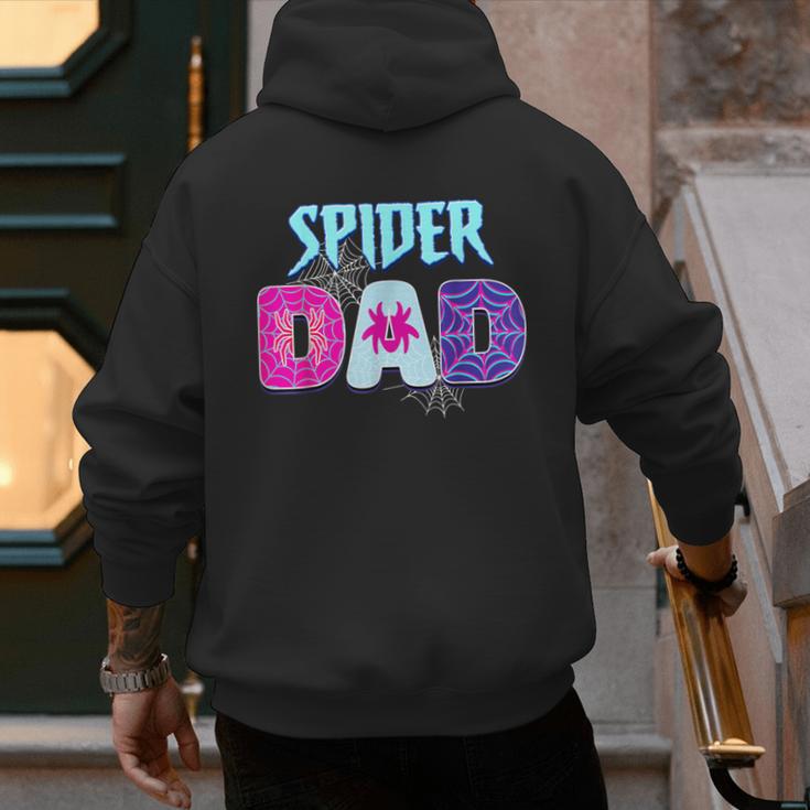 Parents Mom Spider Dad Matching Family Birthday Men's Hoodie Back Print