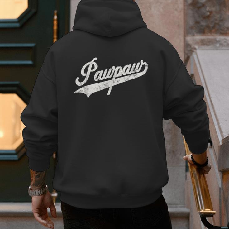 Pawpaw Vintage Retro Style For Dad Grandpa Men's Hoodie Back Print Pawpaw Vintage Retro Style For Dad Grandpa Men's Hoodie Back Print