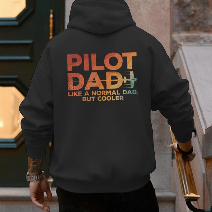 Pilot Dad Art For Men Father Aviation Airplane Pilot Men's Hoodie Back Print Pilot Dad Art For Men Father Aviation Airplane Pilot Men's Hoodie Back Print