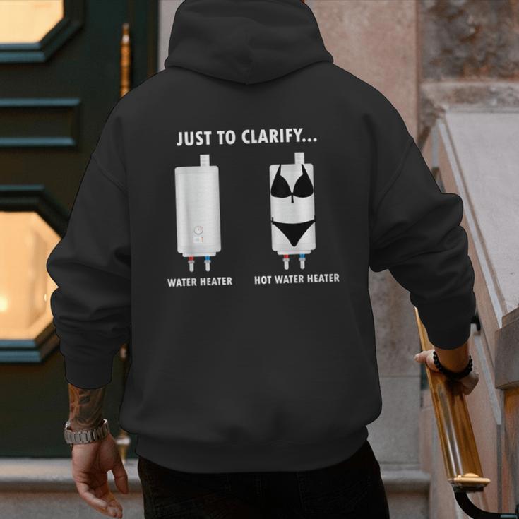 Plumber Hot Water Heater Plumbing Dad Joke Men's Hoodie Back Print Plumber Hot Water Heater Plumbing Dad Joke Men's Hoodie Back Print