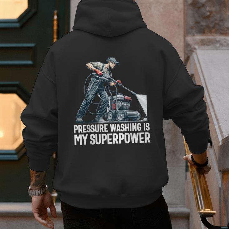 Power Washing Pressure Washing For Washer Dad Men Grandpa Men's Hoodie Back Print