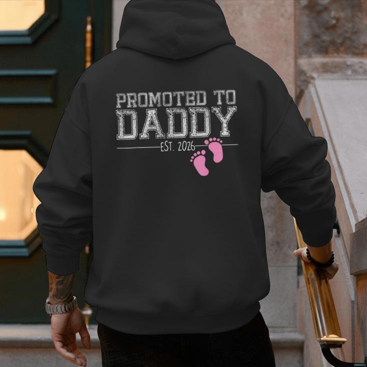 Promoted To Daddy Est 2026 Shirt New Daddy New Dad Men's Hoodie Back Print