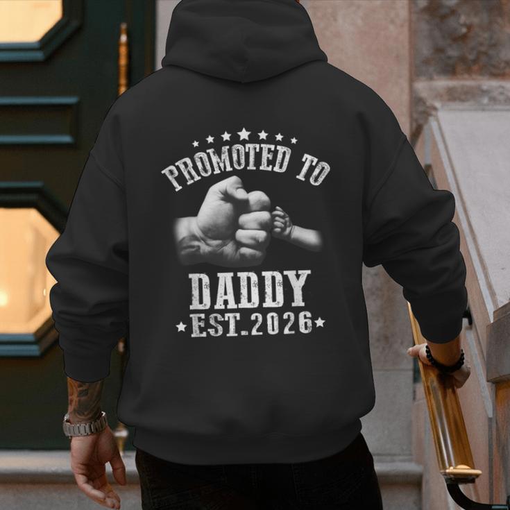 Promoted To Daddy Est 2026 Soon To Be Daddy 2026 Men's Hoodie Back Print