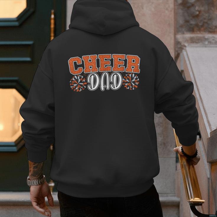Proud Cheer Dad My Favorite Cheerleader Calls Me Dad Orange Men's Hoodie Back Print