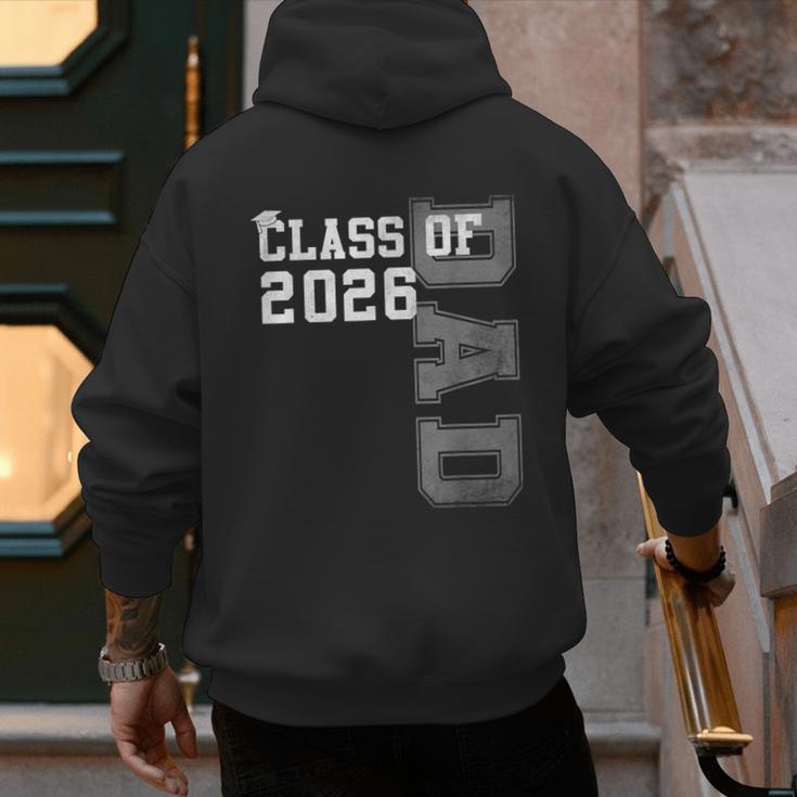 Proud Dad Of A 2026 Graduate Grad Senior Father Graduation Men's Hoodie Back Print