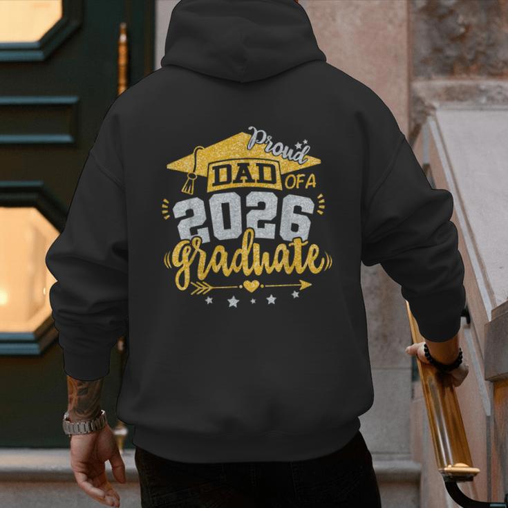 Proud Dad Of A 2026 Graduate Grad Senior Graduation Father Men's Hoodie Back Print