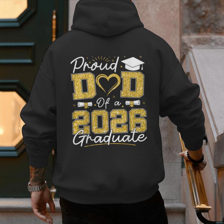 Proud Dad Of A 2026 Graduate Senior 2026 Grad Family Men's Hoodie Back Print