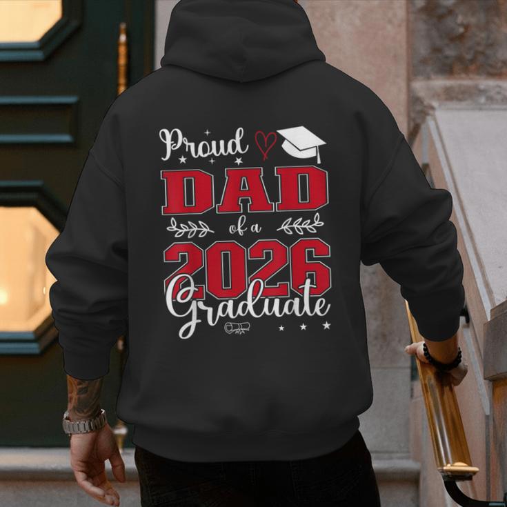 Proud Dad Of a Class Of 2026 Graduate For Graduation Men's Hoodie Back Print