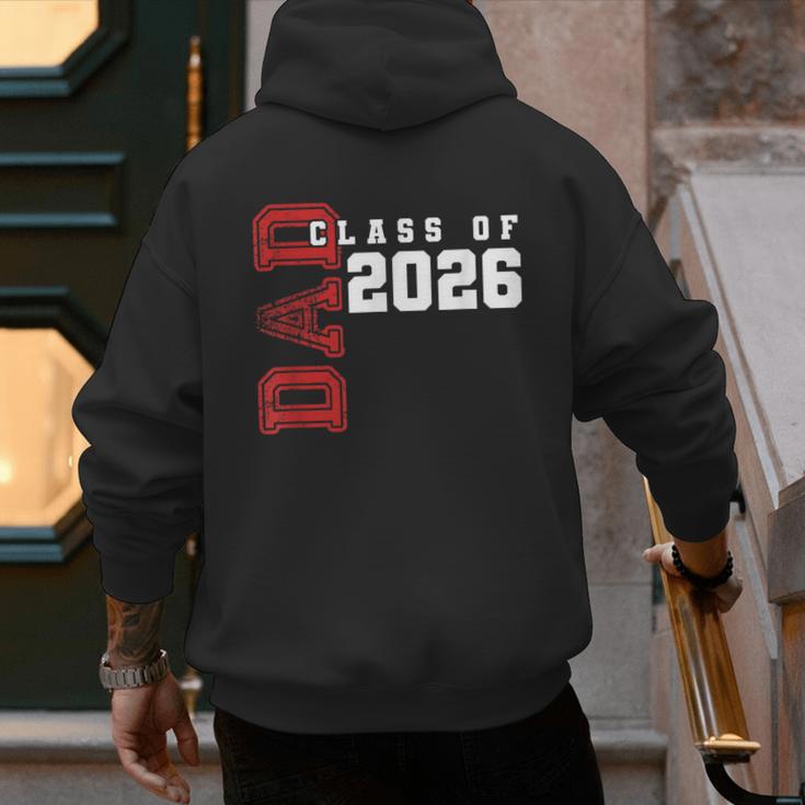 Proud Dad Of Class Of 2026 Graduate Men's Hoodie Back Print