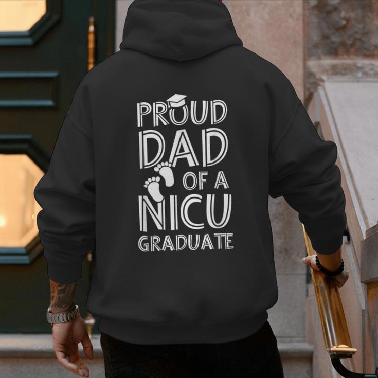 Proud Dad NICU Graduate Newborn Nurse Men's Hoodie Back Print