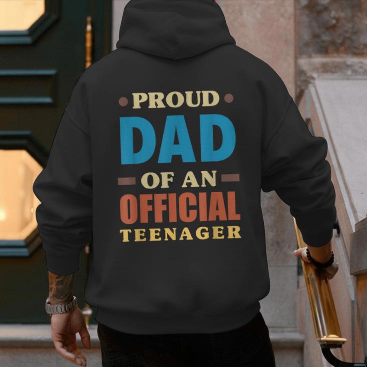 Proud Dad Of An Official Teenager 13th Birthday Family Men's Hoodie Back Print