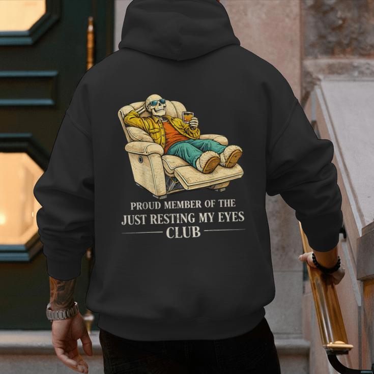 Proud Member Of The Just Resting My Eyes Club Dad Men's Hoodie Back Print Proud Member Of The Just Resting My Eyes Club Dad Men's Hoodie Back Print