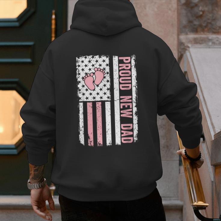 Proud New Dad New Girl Baby Fathers Day First Time Dad Men's Hoodie Back Print Proud New Dad New Girl Baby Fathers Day First Time Dad Men's Hoodie Back Print