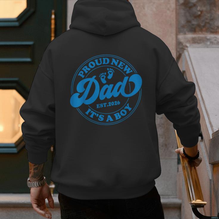 Proud New Daddy It's A Boy Dad To Be 1st Time Father Men's Hoodie Back Print