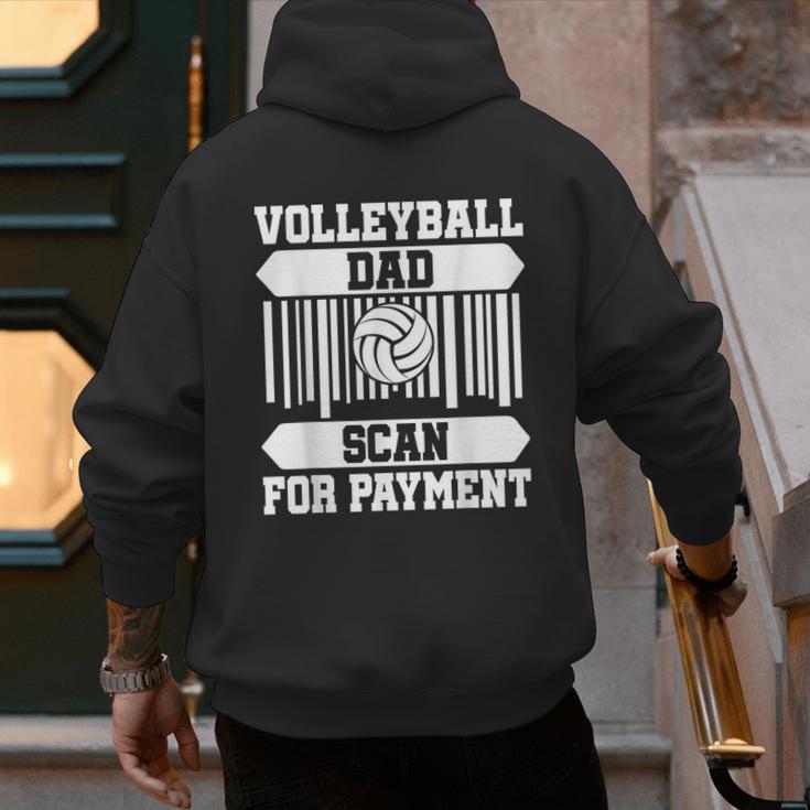 Proud Volleyball Dad Father's Day Men's Hoodie Back Print