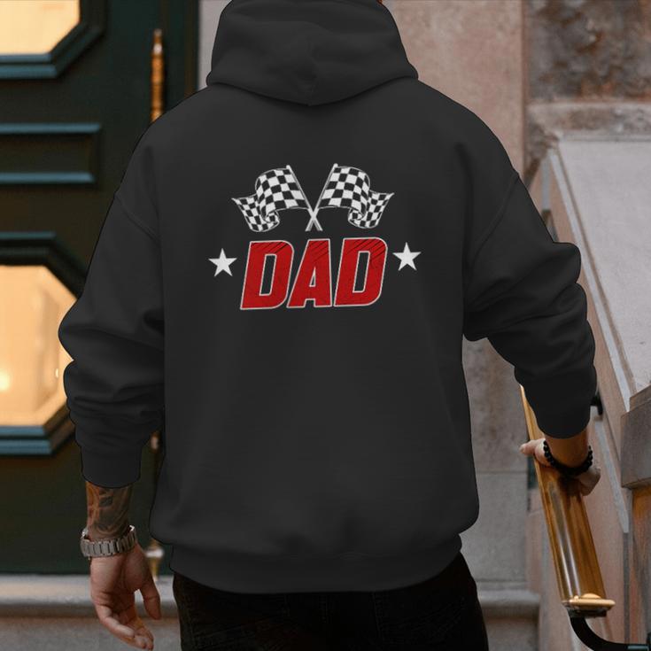 Racing Birthday Boy Race Car Dad Family Matching Men's Hoodie Back Print
