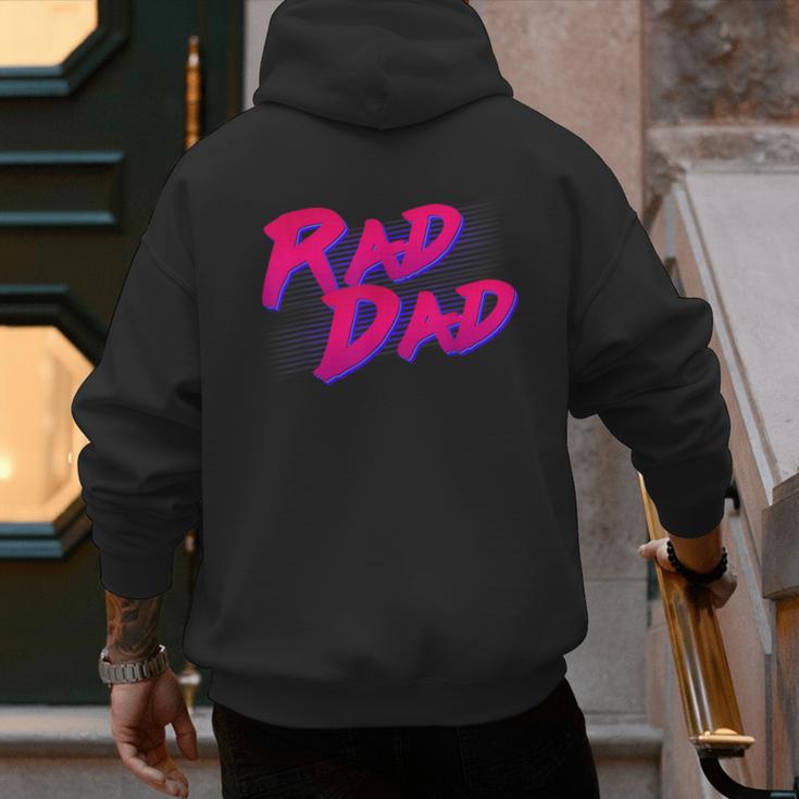 Rad Dad Retro Men's Hoodie Back Print