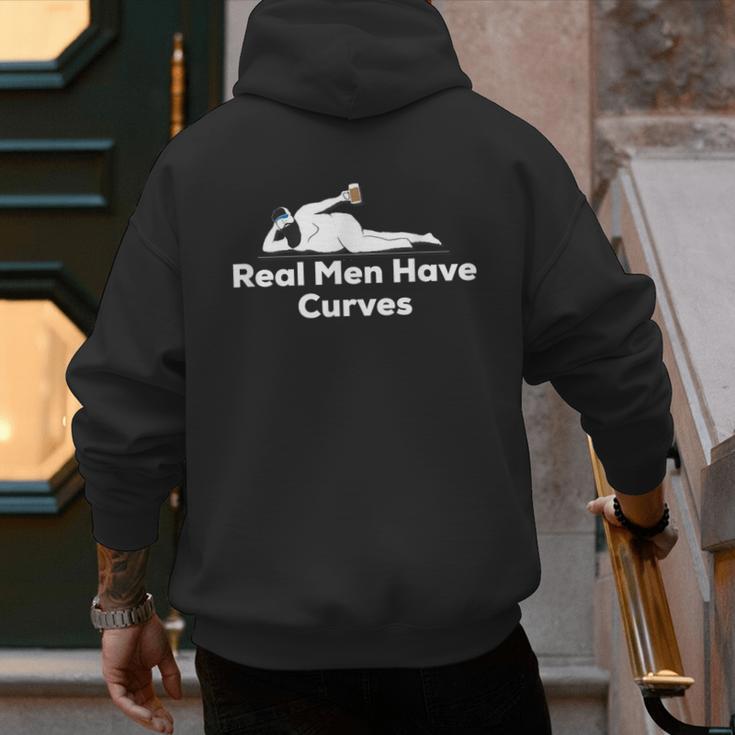 Real Men Have Curves Dad Body Men's Hoodie Back Print