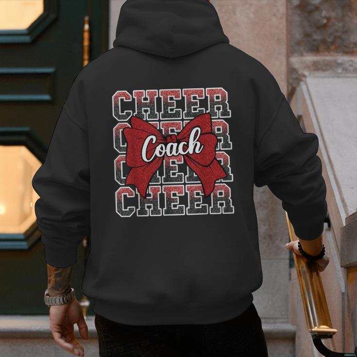 Red Sport Loud Proud Cheer Coach Dad Father's Day Men's Hoodie Back Print