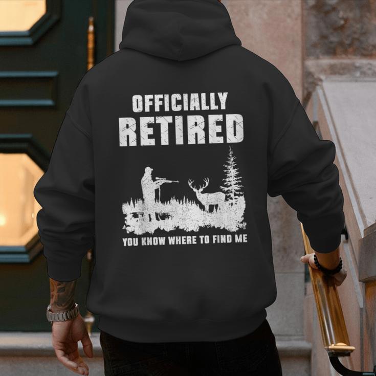 Retirement 2025 Retire Deer Hunting Retired For Dad Men's Hoodie Back Print