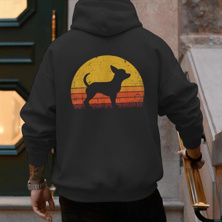 Retro Chihuahua Men Women Dog Mom Dad Chihuahua Men's Hoodie Back Print