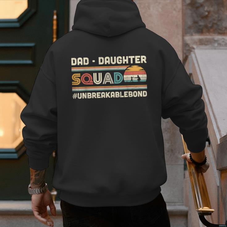 Retro Dad Daughter Squad Unbreakable Bond Father Daughter Men's Hoodie Back Print Retro Dad Daughter Squad Unbreakable Bond Father Daughter Men's Hoodie Back Print