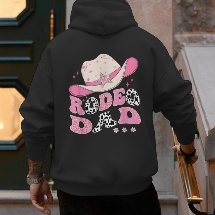 Rodeo Dad Pink Cowgirl 1St Birthday Family Matching Men's Hoodie Back Print