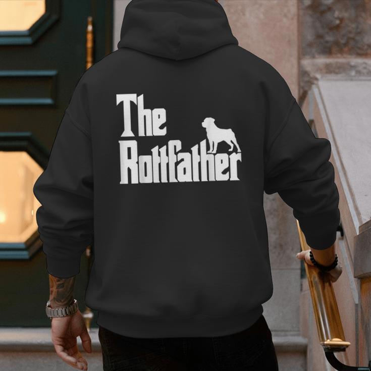 The RottFather Rottweiler Dad Shirt Men Men's Hoodie Back Print