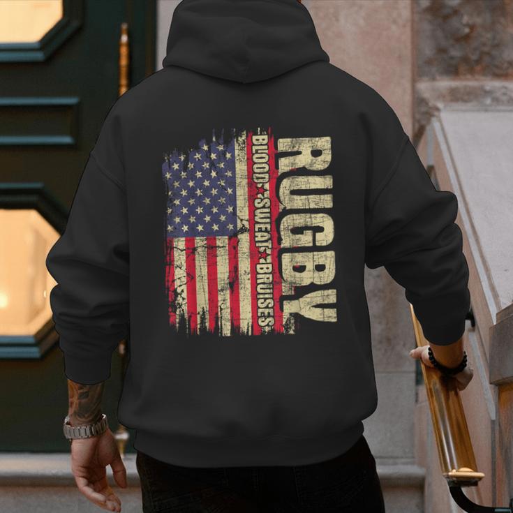 Rugby Blood Sweat Bruises Rugby Player Coach Dad Mom Men's Hoodie Back Print Rugby Blood Sweat Bruises Rugby Player Coach Dad Mom Men's Hoodie Back Print