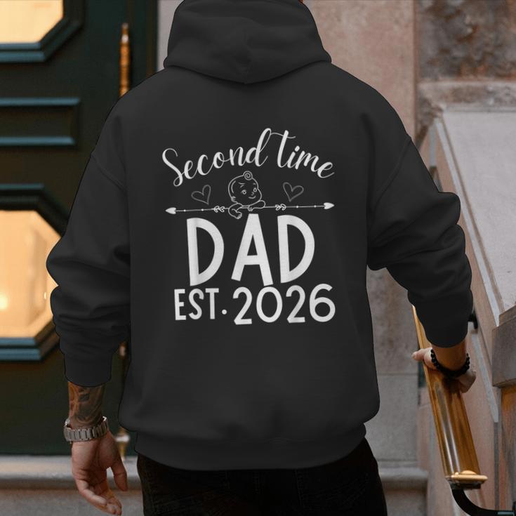 Second Time Dad Est 2026 Pregnancy Announcement Baby Daddy Men's Hoodie Back Print Second Time Dad Est 2026 Pregnancy Announcement Baby Daddy Men's Hoodie Back Print