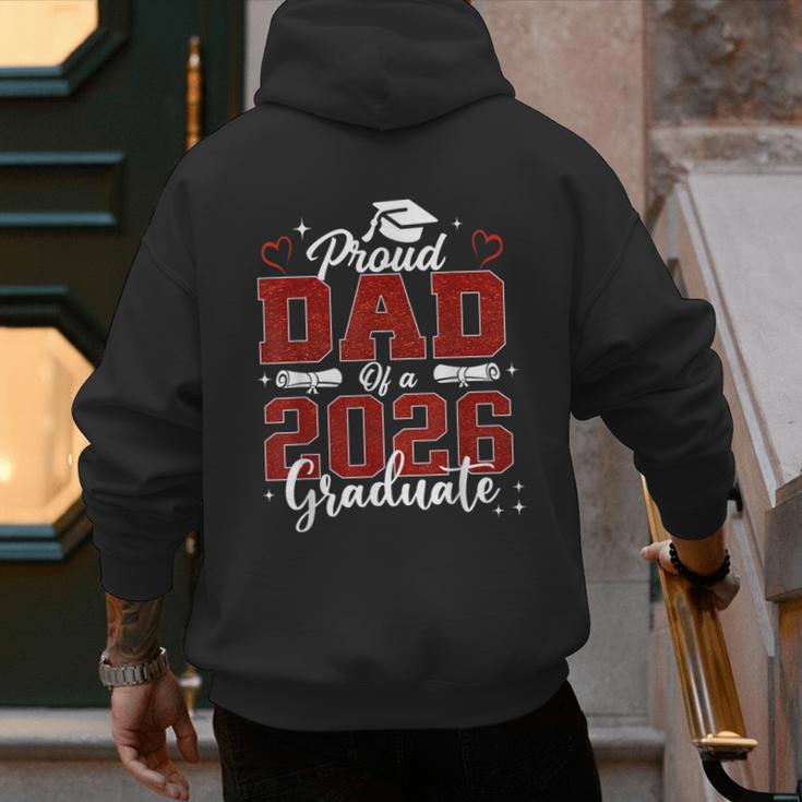 Senior Dad 2026 Graduation Proud Dad Of a 2026 Graduate Men's Hoodie Back Print