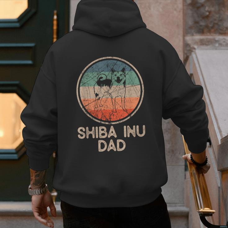 Shiba Inu Dog Vintage Shiba Inu Dad Men Women Men's Hoodie Back Print