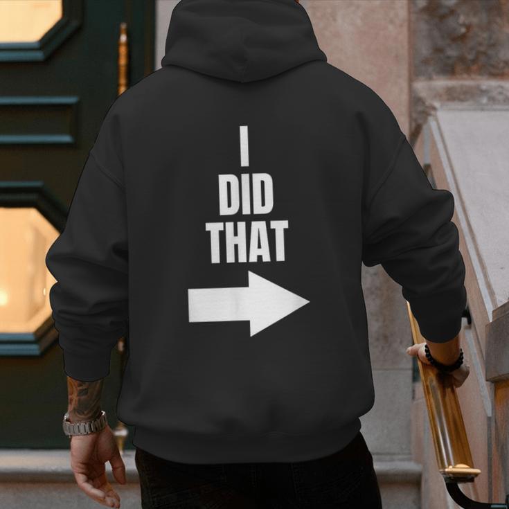 I Did That Shirt Pregnant Dad T-Shirt Men's Hoodie Back Print