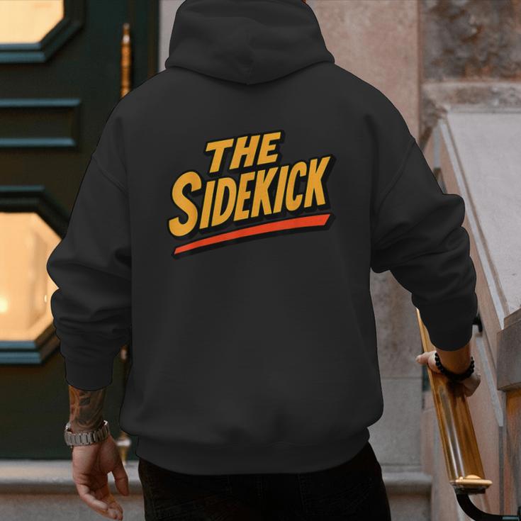 Sidekick Easy Halloween Matching Superhero Costume Dad Mom Men's Hoodie Back Print