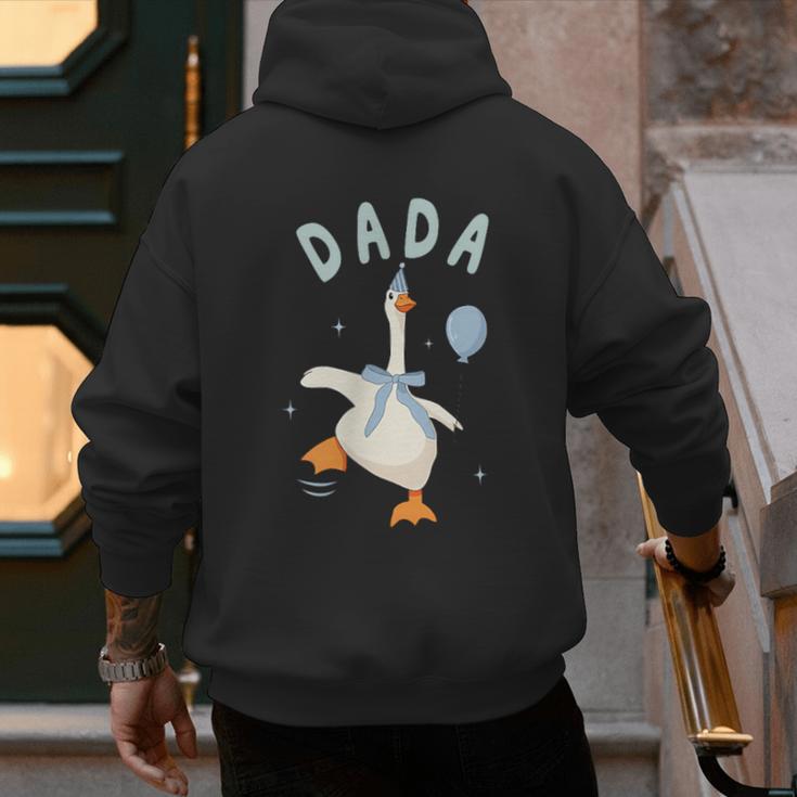 Silly Dada Silly Goose Mom Birthday Family Matching Party Men's Hoodie Back Print